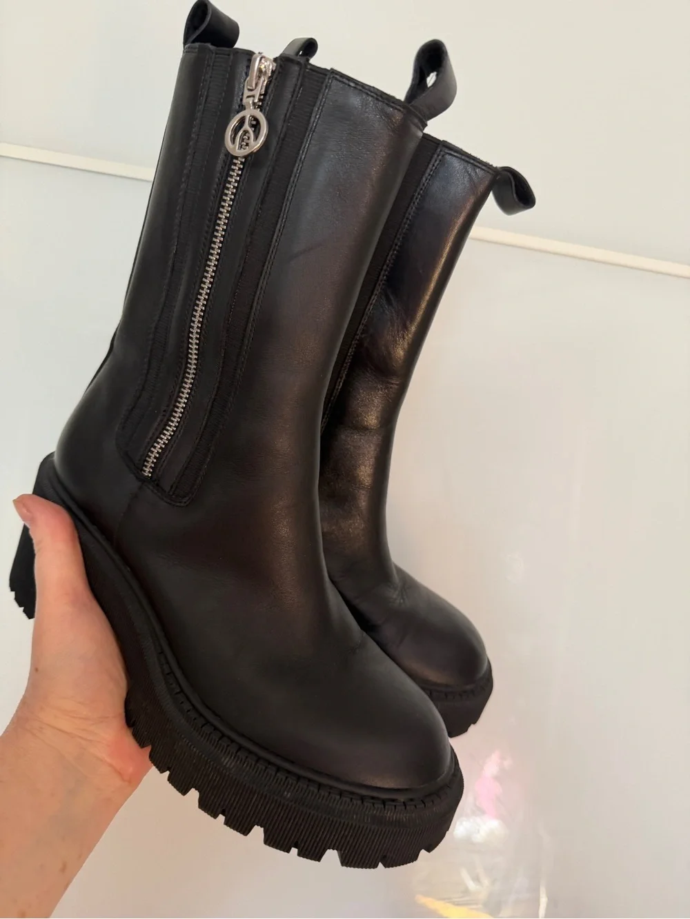 Wishbone black high combat boots - Picture 6 of 11